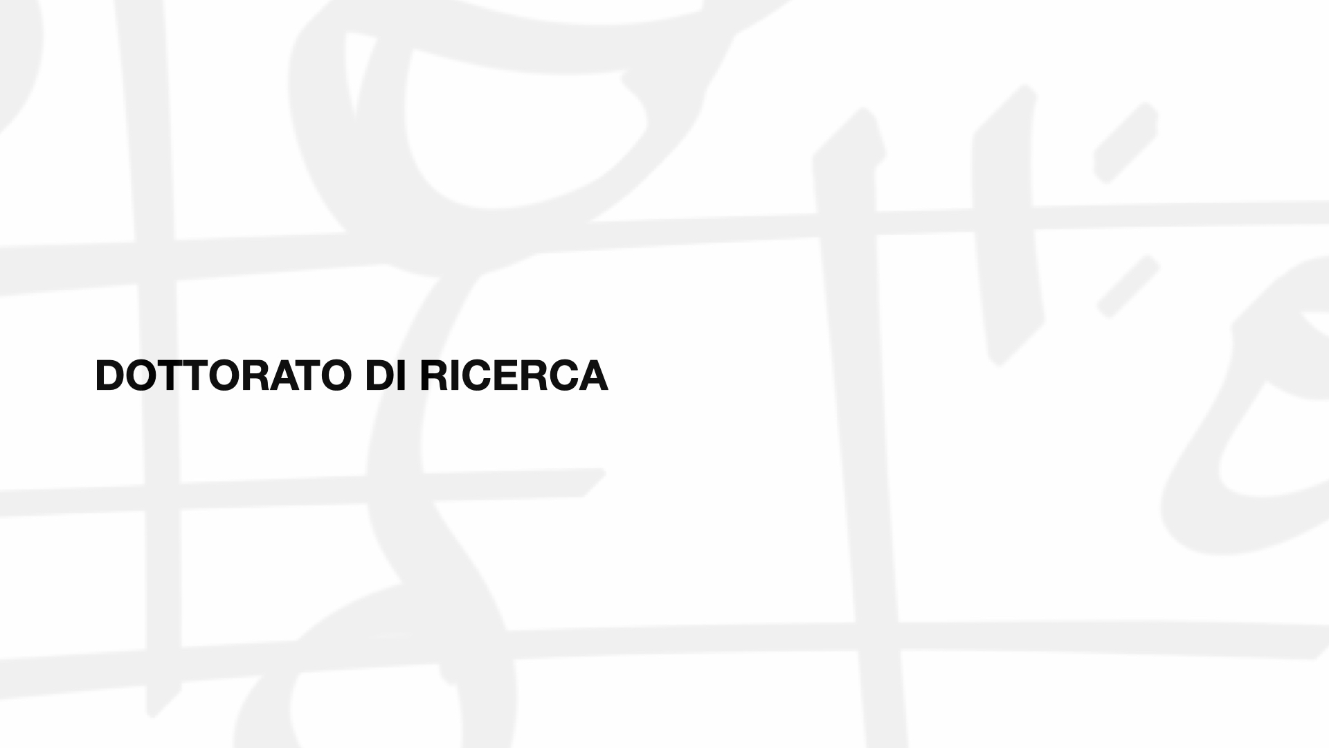 Dottorato di Ricerca